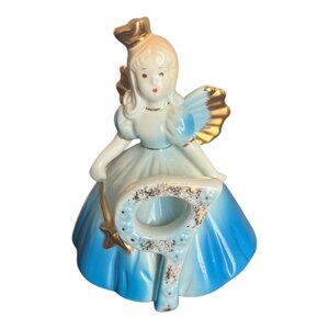 Vintage Josef Originals Birthday Girl Angel Age 9 Figurine Porcelain 5" Hand-Pai